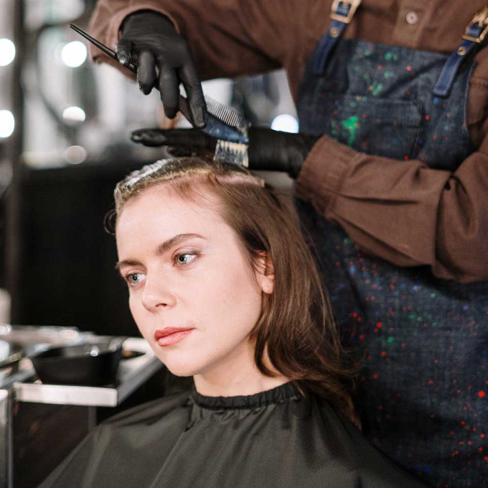 Services premium hair salon hair coloring